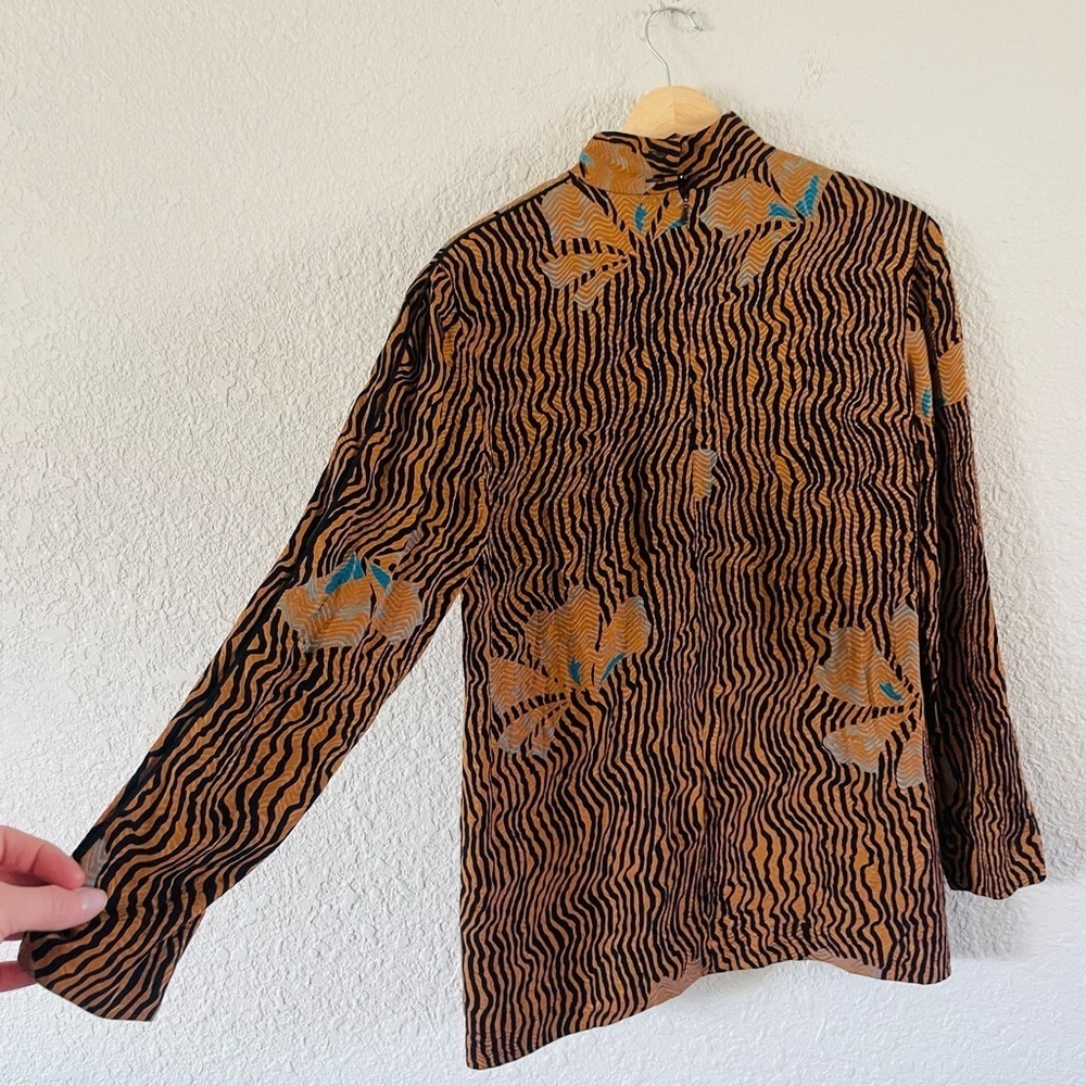 Vintage Julie Francis Silk Mockneck Blouse - Picture 3 of 12
